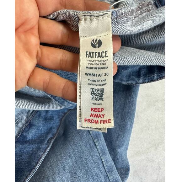 Fat Face UK Light Wash Woman's Jeans Fit Flare Size 16L - Picture 5 of 7
